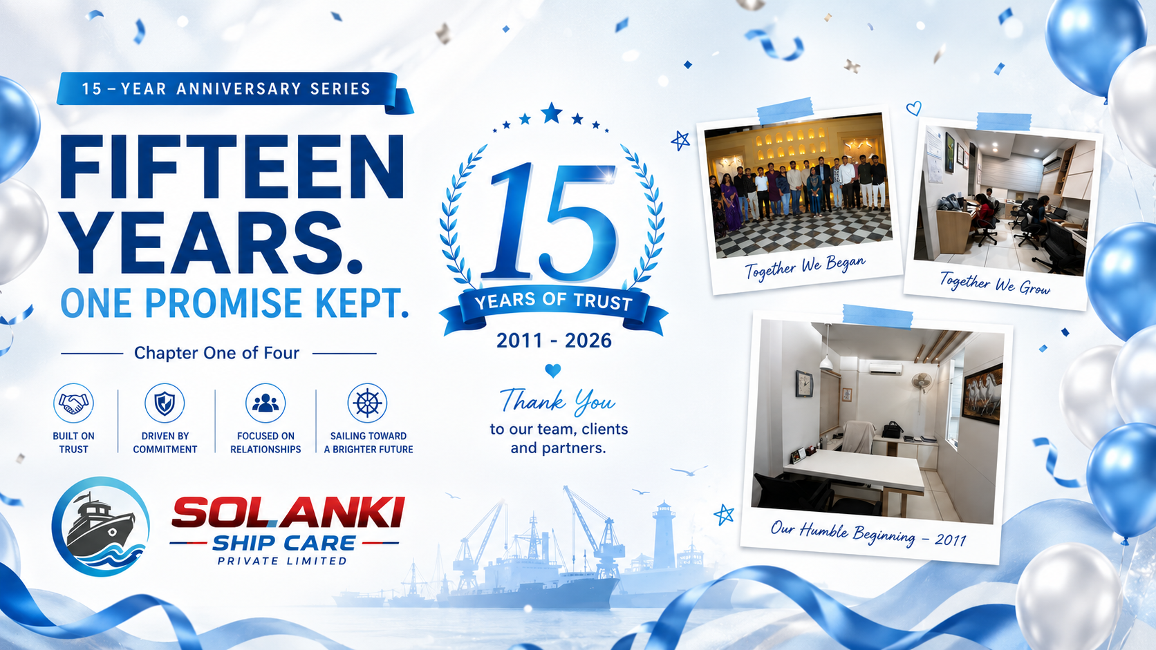 15 Years of Solanki Ship Care: The Journey Begins
