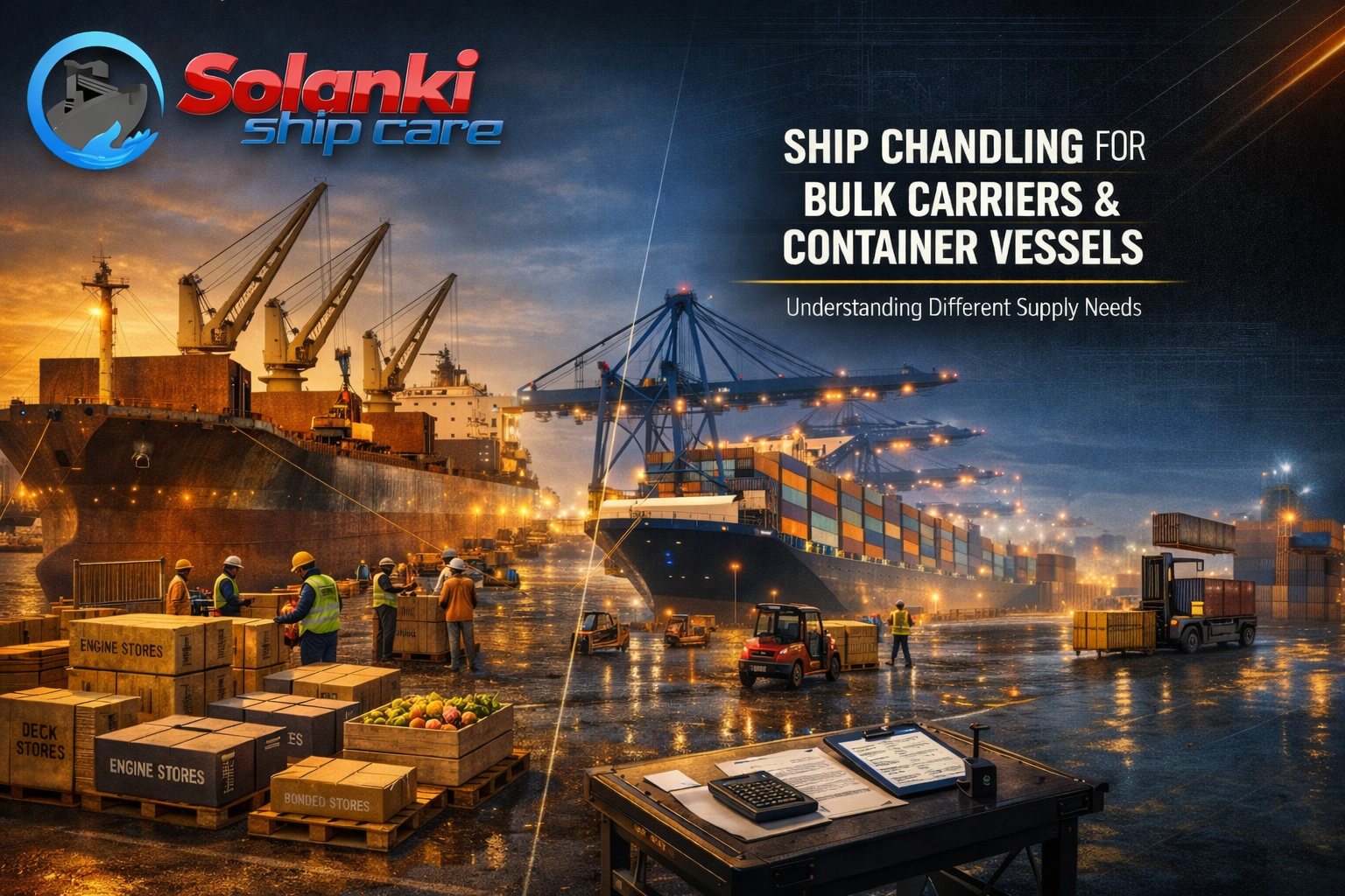 SHIP CHANDLING FOR BULK CARRIERS & CONTAINER VESSELS: UNDERSTANDING DIFFERENT SUPPLY NEEDS