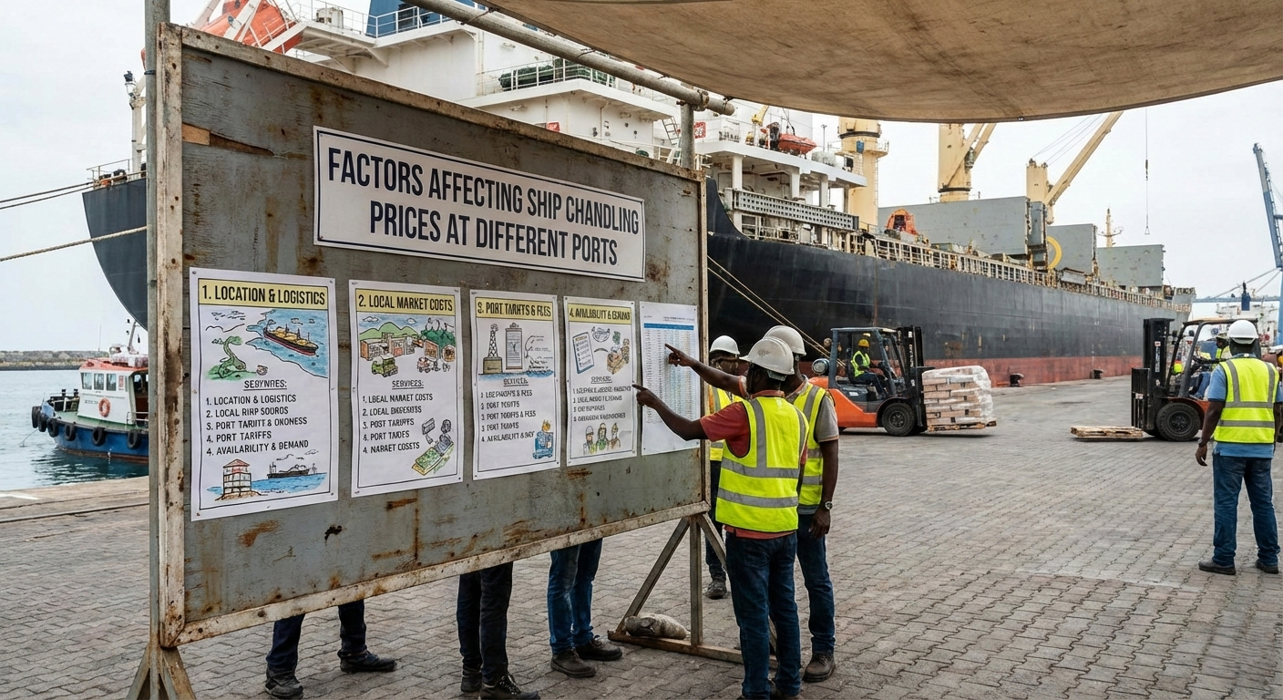FACTORS AFFECTING SHIP CHANDLING PRICES AT DIFFERENT PORTS
