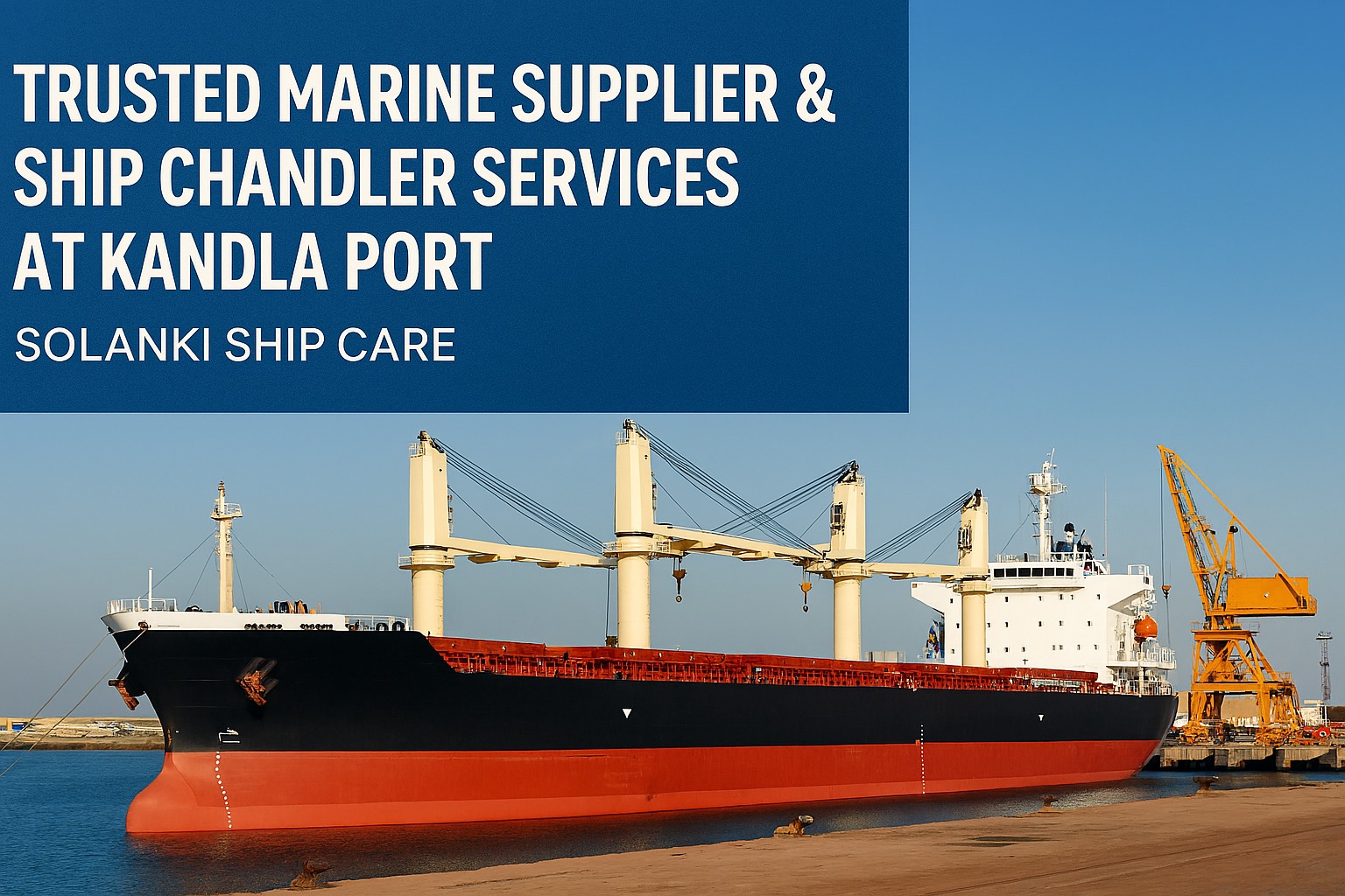 Trusted Marine Supplier & Ship Chandler Services at Kandla Port