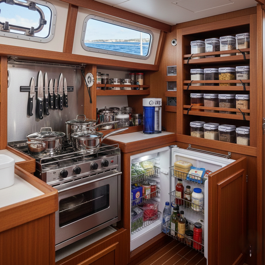 GALLEY & PANTRY ESSENTIALS: ENSURING EFFICIENT COOKING AND STORAGE AT SEA