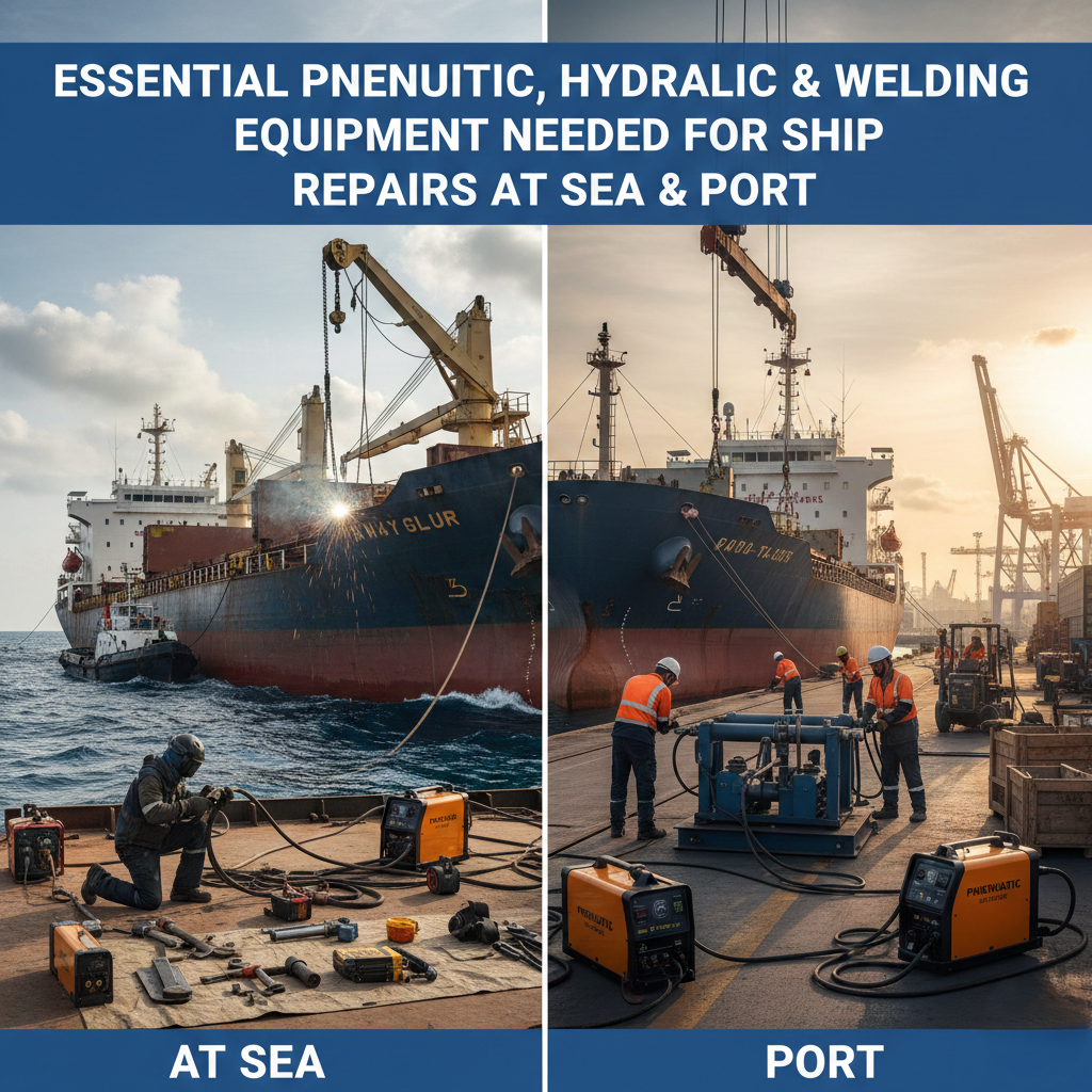 ESSENTIAL PNEUMATIC, HYDRAULIC & WELDING EQUIPMENT NEEDED FOR SHIP REPAIRS AT SEA & PORT