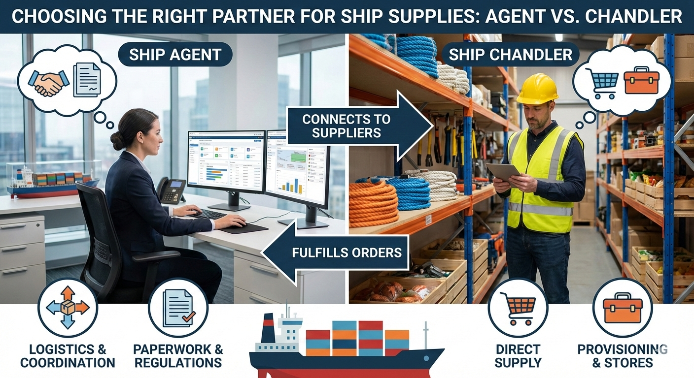 CHOOSING THE RIGHT PARTNER FOR SHIP SUPPLIES: AGENT VS. CHANDLER