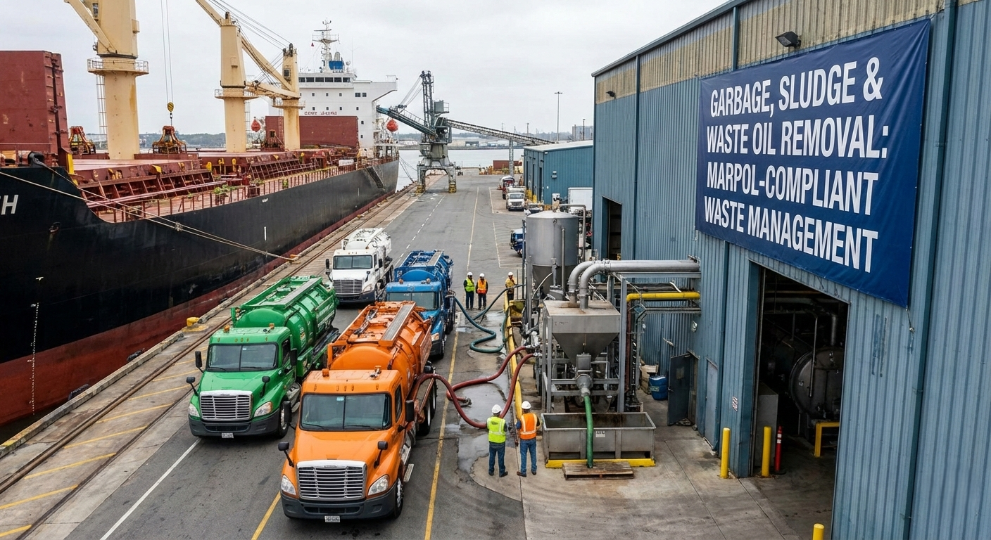 GARBAGE, SLUDGE & WASTE OIL REMOVAL: MARPOL-COMPLIANT WASTE MANAGEMENT