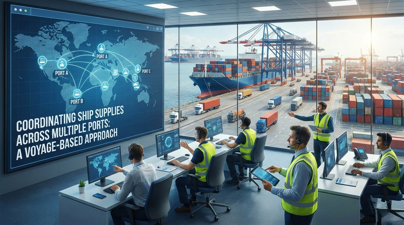 COORDINATING SHIP SUPPLIES ACROSS MULTIPLE PORTS: A VOYAGE-BASED APPROACH