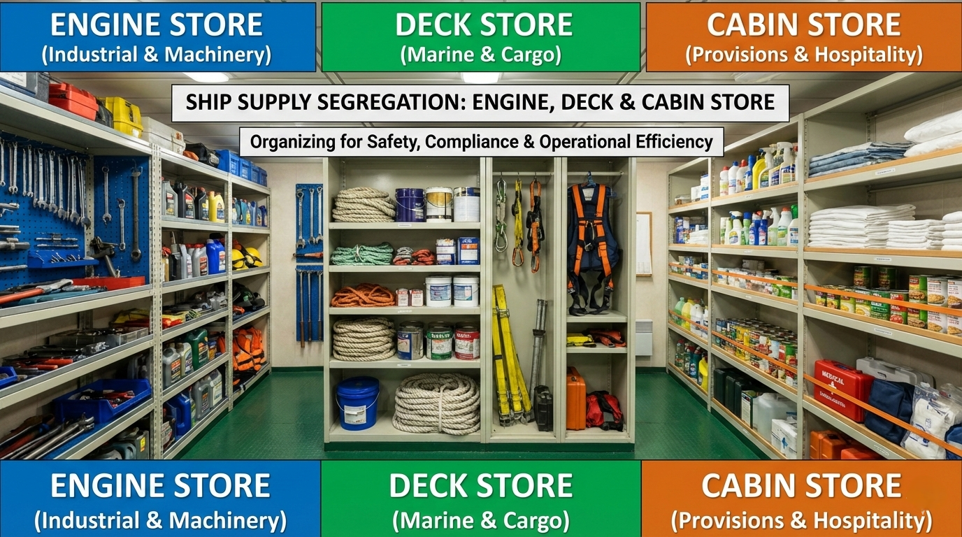 ENGINE, DECK & CABIN STORE SEGREGATION: ORGANIZING SHIP SUPPLIES FOR SAFETY & EFFICIENCY