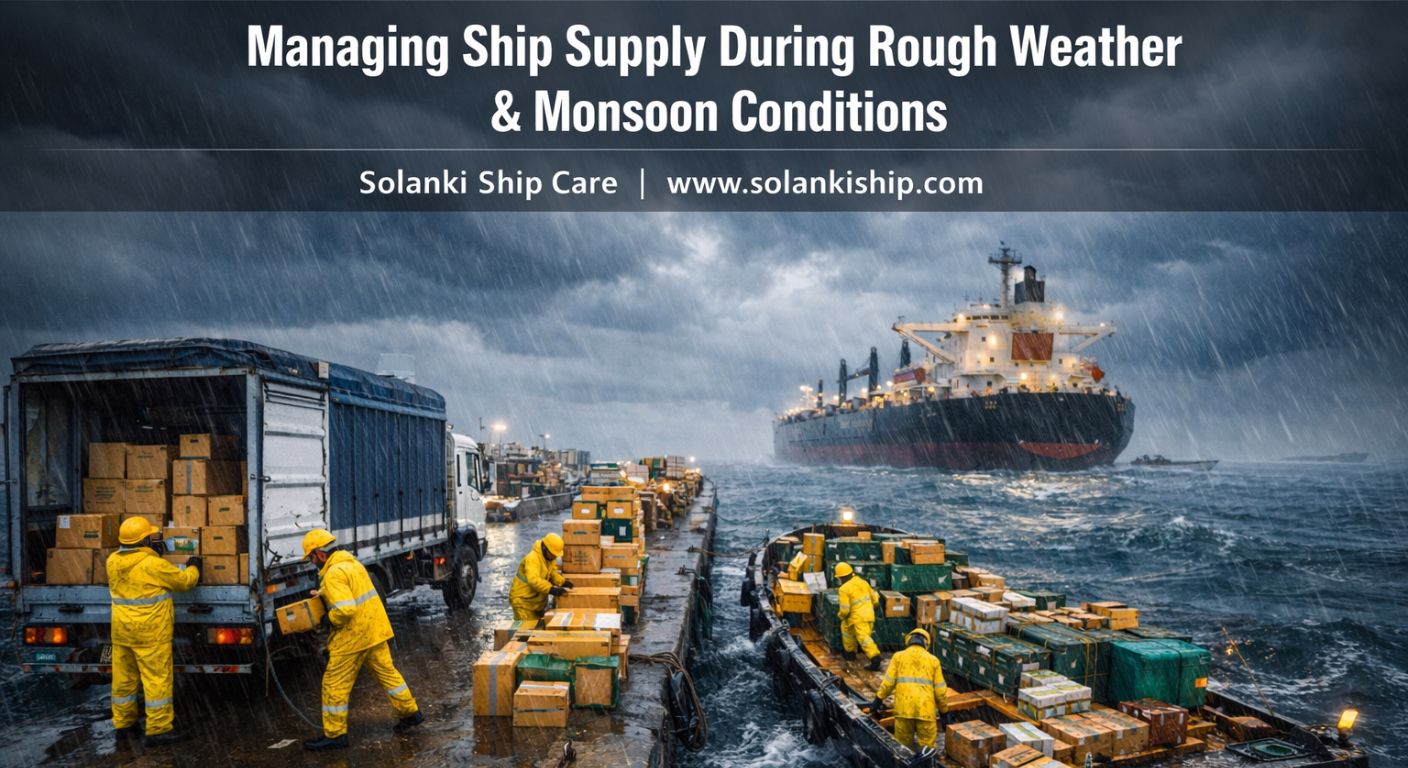 Managing Ship Supply Operations During Rough Weather & Monsoon Conditions | Solanki Ship Care