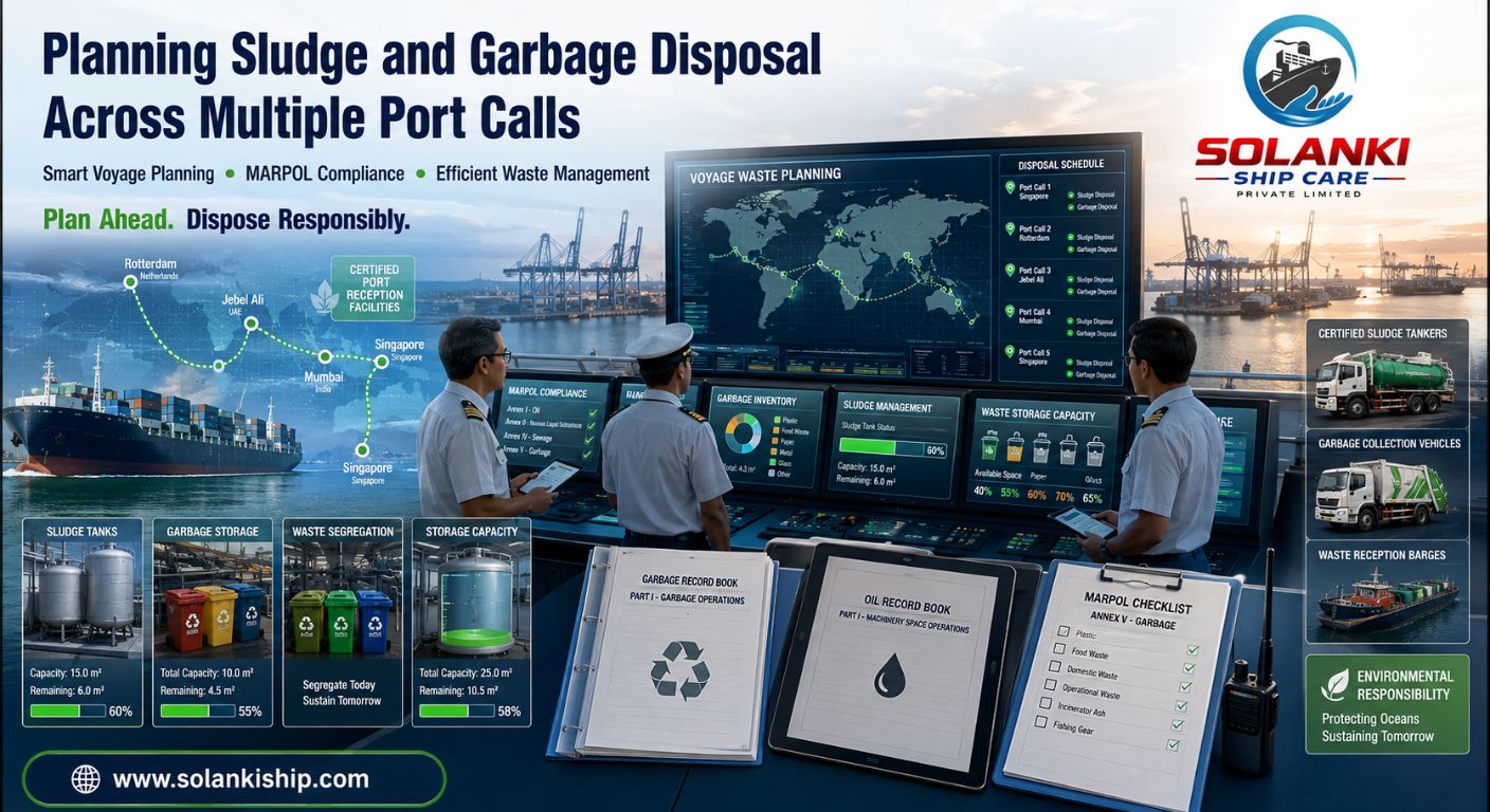 Planning Sludge and Garbage Disposal Across Multiple Port Calls